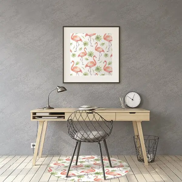 Tapis de chaise de bureau Flamants