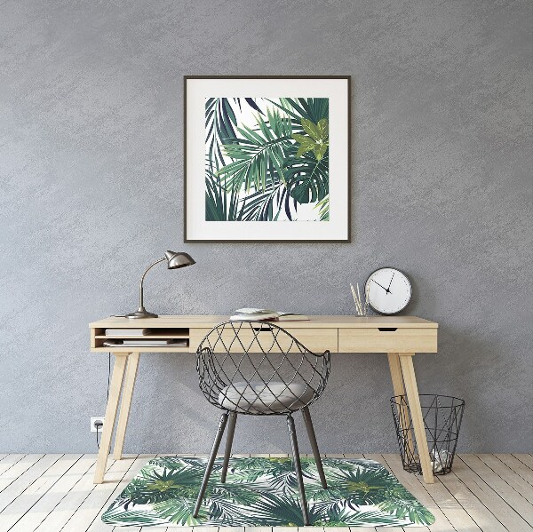 Tapis fauteuil bureau do biura Feuilles tropicales
