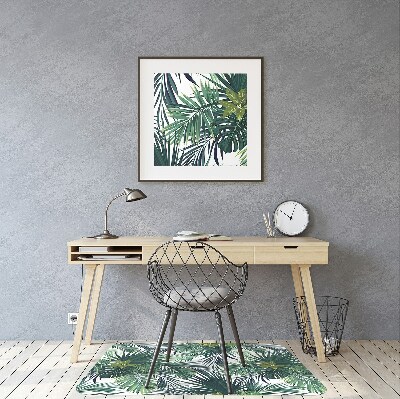 Tapis fauteuil bureau do biura Feuilles tropicales