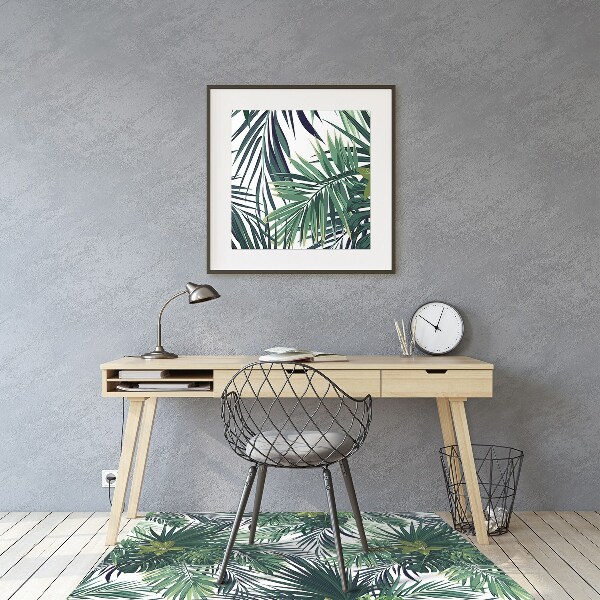 Tapis fauteuil bureau do biura Feuilles tropicales