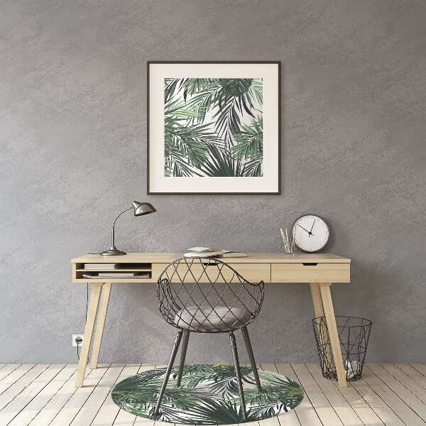 Tapis fauteuil bureau do biura Feuilles tropicales
