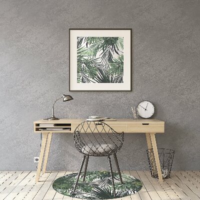 Tapis fauteuil bureau do biura Feuilles tropicales