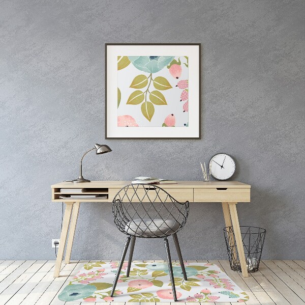 Tapis de chaise de bureau Fleurs de printemps