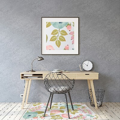 Tapis de chaise de bureau Fleurs de printemps