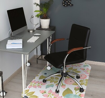 Tapis de chaise de bureau Fleurs de printemps