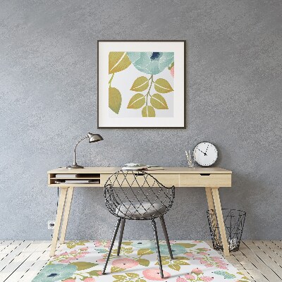 Tapis de chaise de bureau Fleurs de printemps