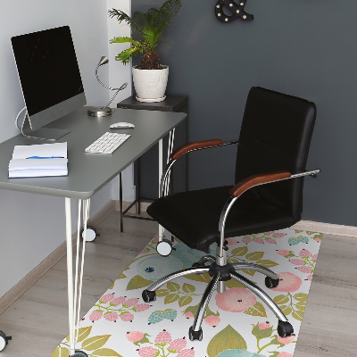 Tapis de chaise de bureau Fleurs de printemps