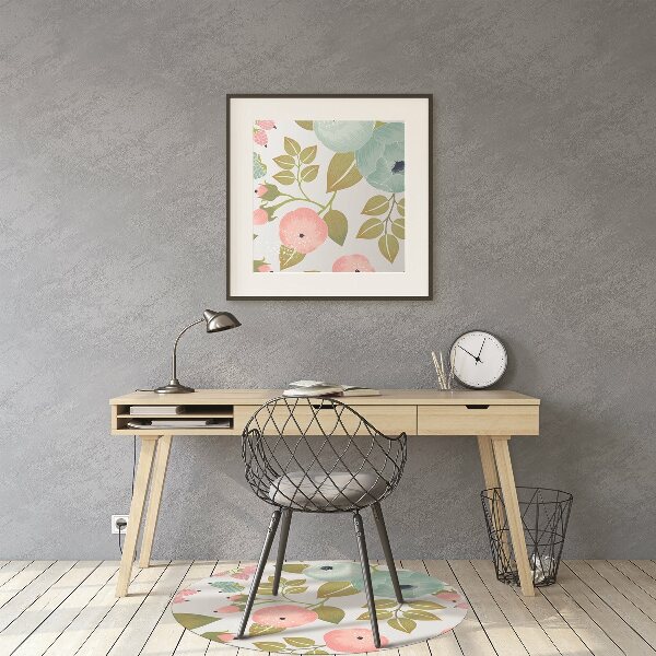 Tapis de chaise de bureau Fleurs de printemps