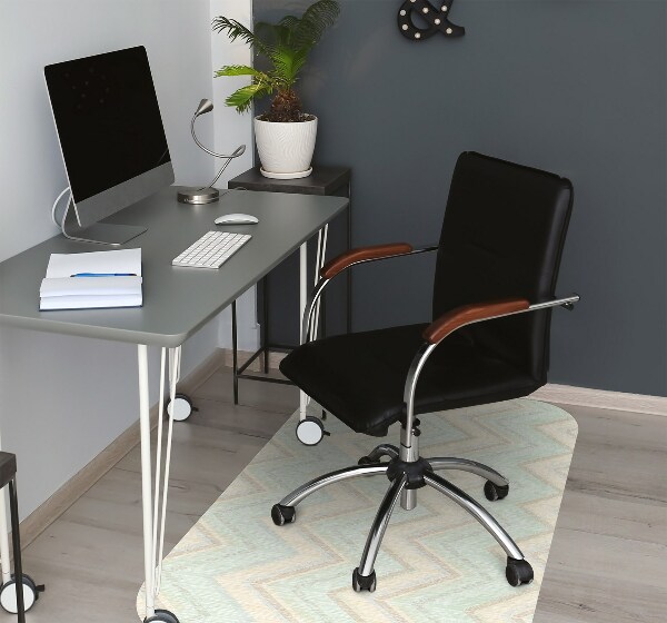 Tapis de chaise de bureau Zigzag