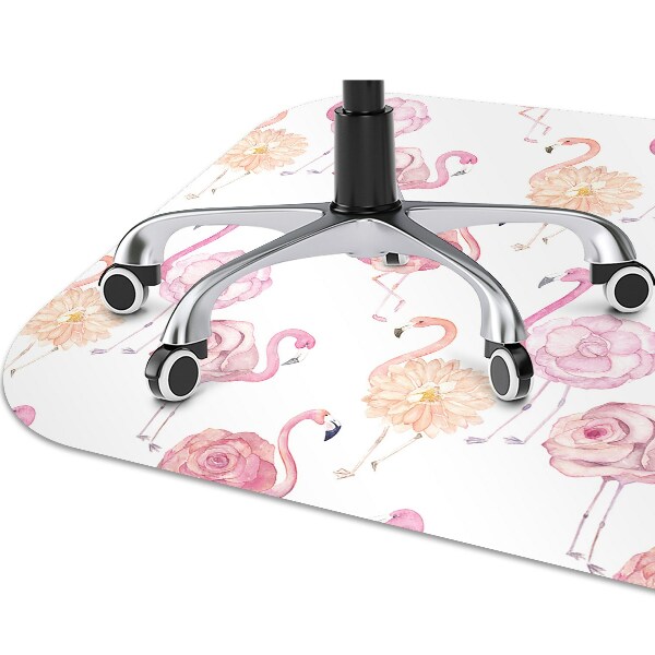 Tapis fauteuil bureau do biura Flamants et fleurs