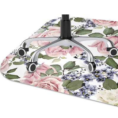 Tapis bureau Roses aquarelles