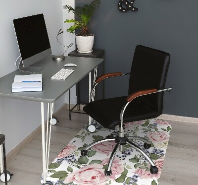 Tapis bureau Roses aquarelles