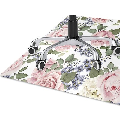 Tapis bureau Roses aquarelles