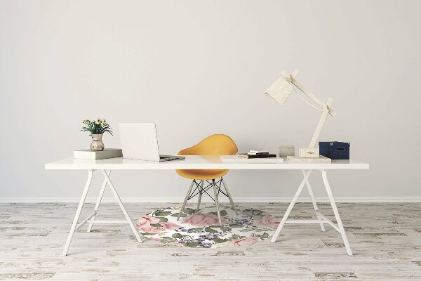 Tapis bureau Roses aquarelles