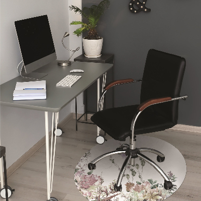 Tapis de chaise de bureau Jardin pastel