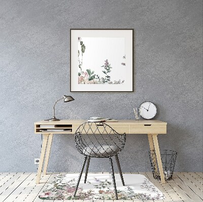 Tapis de chaise de bureau Jardin pastel