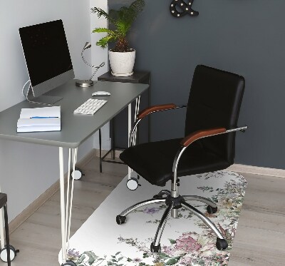 Tapis de chaise de bureau Jardin pastel