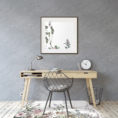 Tapis de chaise de bureau Jardin pastel