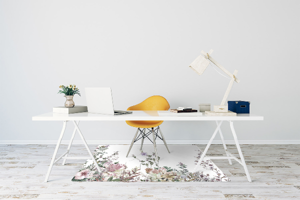 Tapis de chaise de bureau Jardin pastel