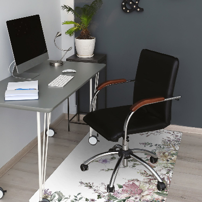 Tapis de chaise de bureau Jardin pastel