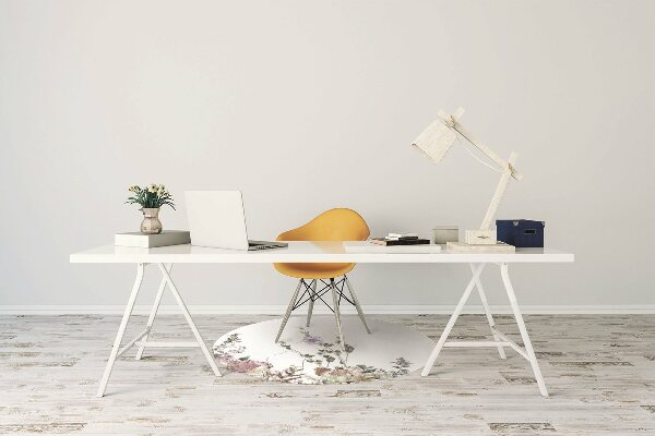 Tapis de chaise de bureau Jardin pastel