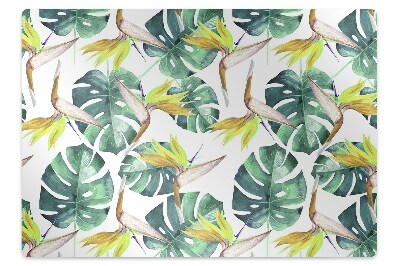 Tapis fauteuil bureau do biura Feuilles exotiques