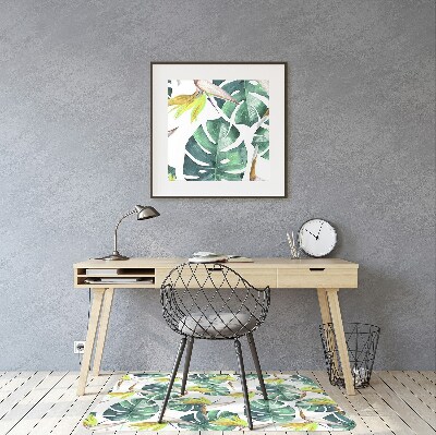 Tapis fauteuil bureau do biura Feuilles exotiques