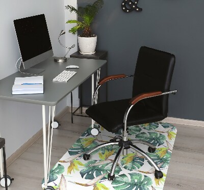 Tapis fauteuil bureau do biura Feuilles exotiques