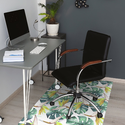 Tapis fauteuil bureau do biura Feuilles exotiques