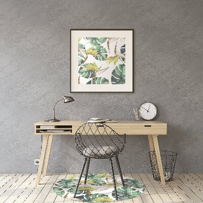 Tapis fauteuil bureau do biura Feuilles exotiques