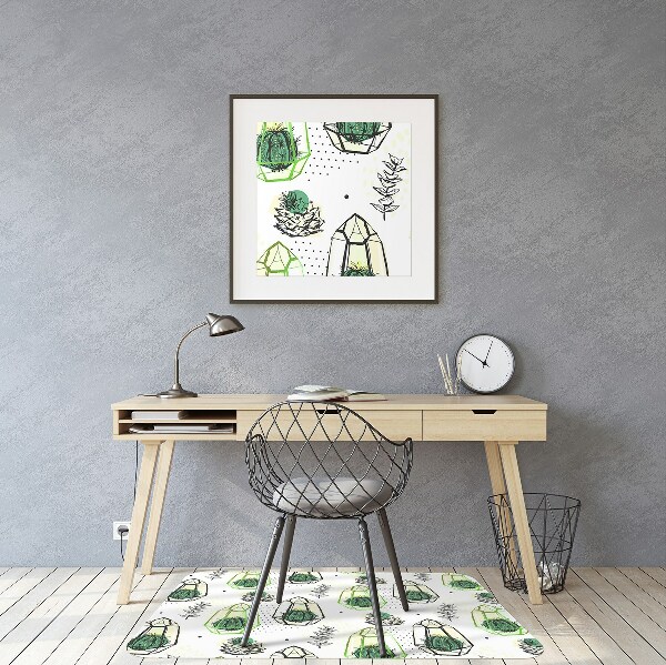 Tapis fauteuil bureau do biura Cactus en solides