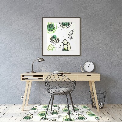 Tapis fauteuil bureau do biura Cactus en solides