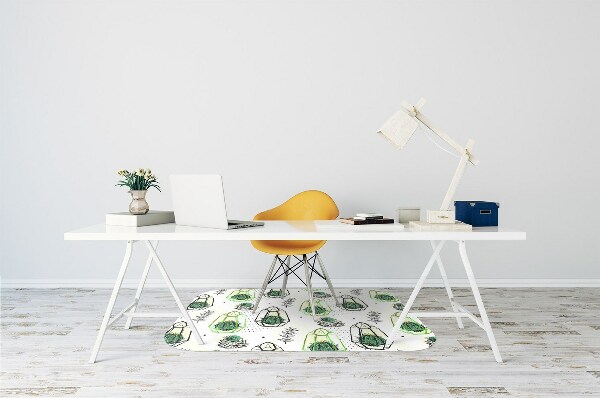 Tapis fauteuil bureau do biura Cactus en solides