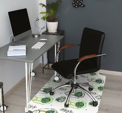 Tapis fauteuil bureau do biura Cactus en solides