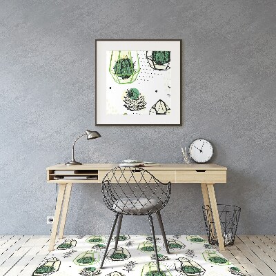 Tapis fauteuil bureau do biura Cactus en solides