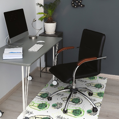 Tapis fauteuil bureau do biura Cactus en solides