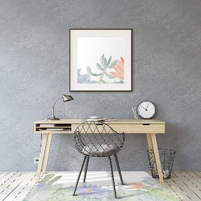 Tapis pour chaise de bureau Prairie de cactus