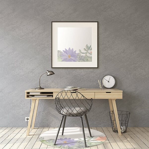 Tapis pour chaise de bureau Prairie de cactus