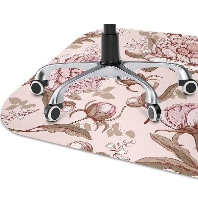 Tapis pour chaise de bureau Pivoines roses