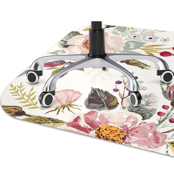 Tapis protection sol Fleurs de fleurs vintage