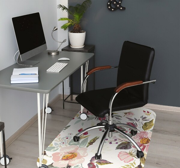 Tapis protection sol Fleurs de fleurs vintage