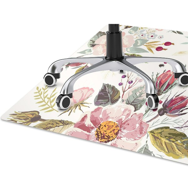Tapis protection sol Fleurs de fleurs vintage