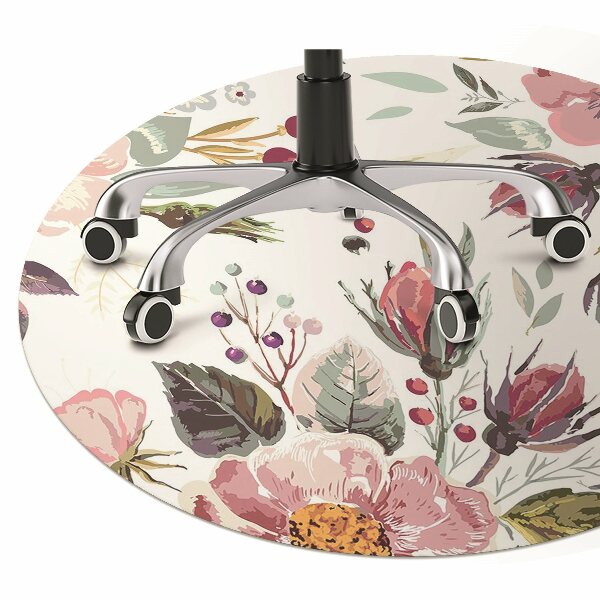 Tapis protection sol Fleurs de fleurs vintage