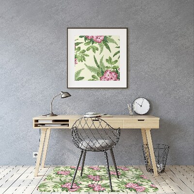 Tapis fauteuil bureau do biura Fleurs tropicales