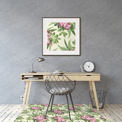 Tapis fauteuil bureau do biura Fleurs tropicales