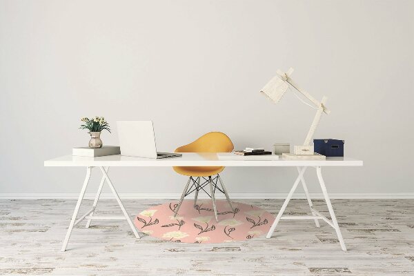 Tapis protège sol Fleurs délicates