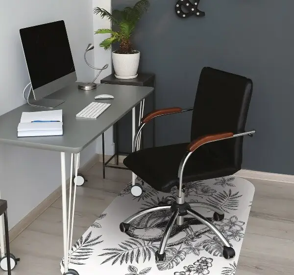 Tapis de chaise Tropiques noir et blanc