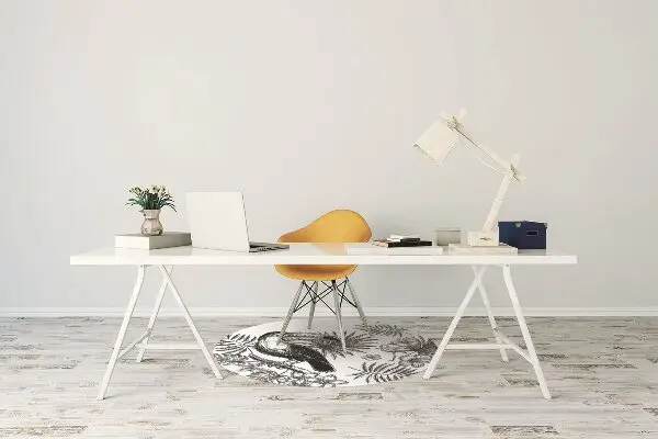Tapis de chaise Tropiques noir et blanc