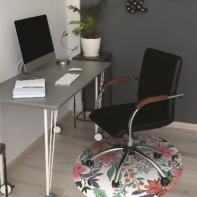 Tapis de chaise de bureau Fleurs colorées