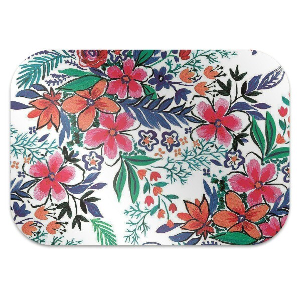 Tapis de chaise de bureau Fleurs colorées